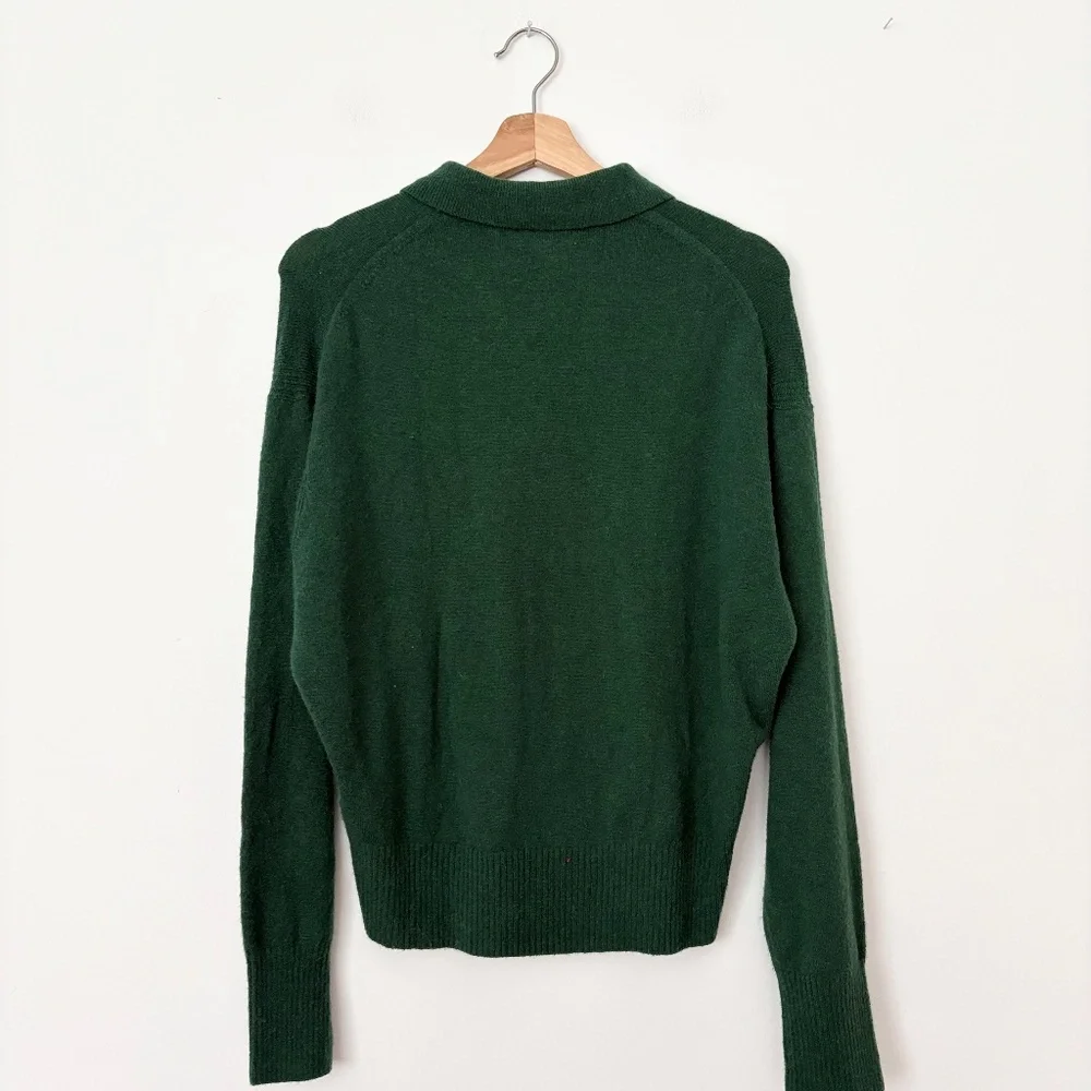 SOLD-J.crew long sleeve wool blend sweater polo - Picture 6 of 6